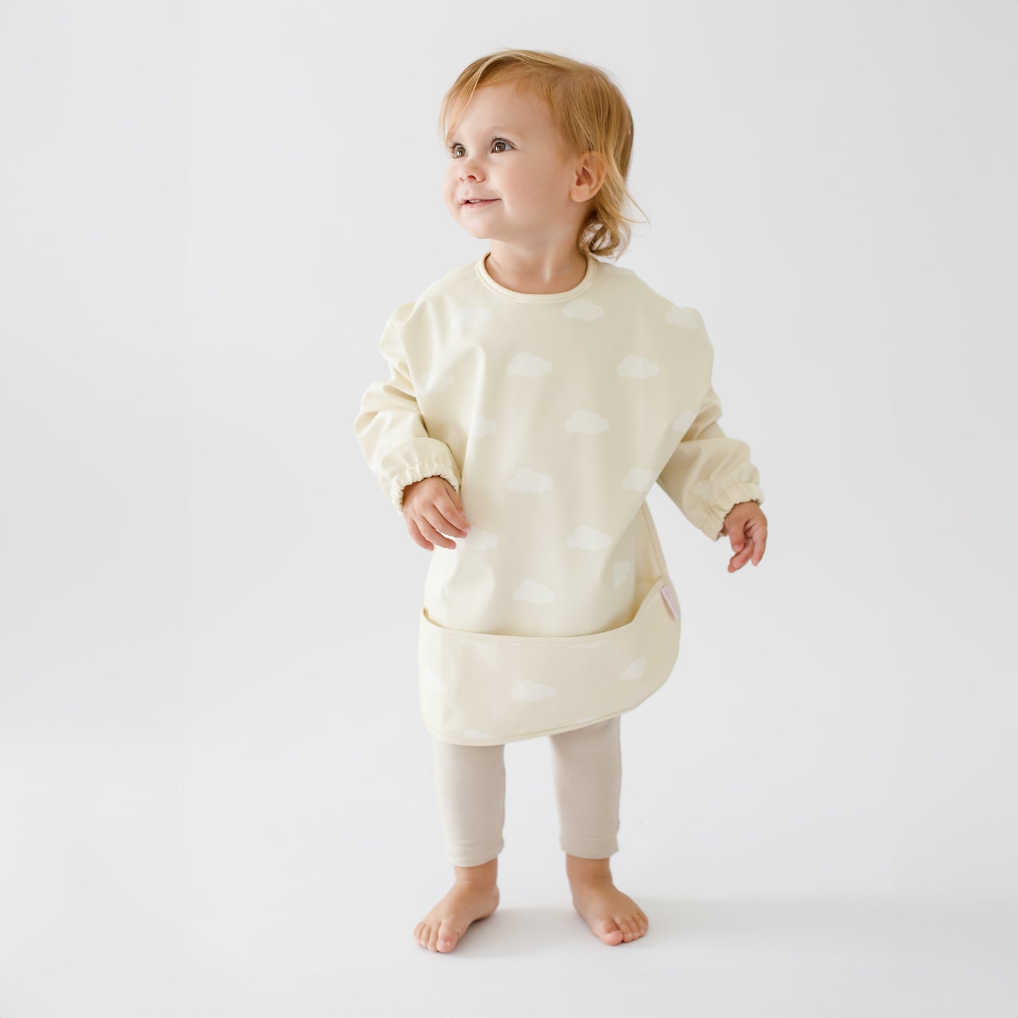 Smock Bib - Clouds