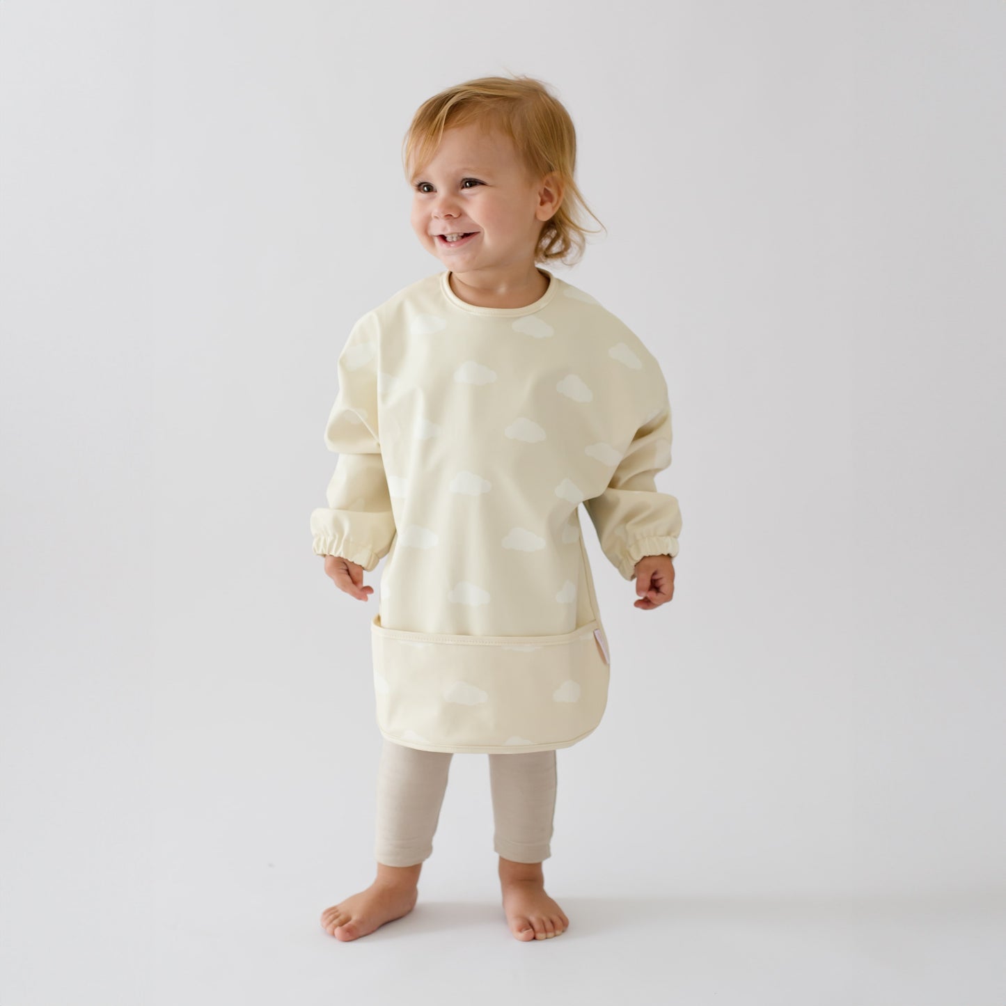 Smock Bib - Clouds