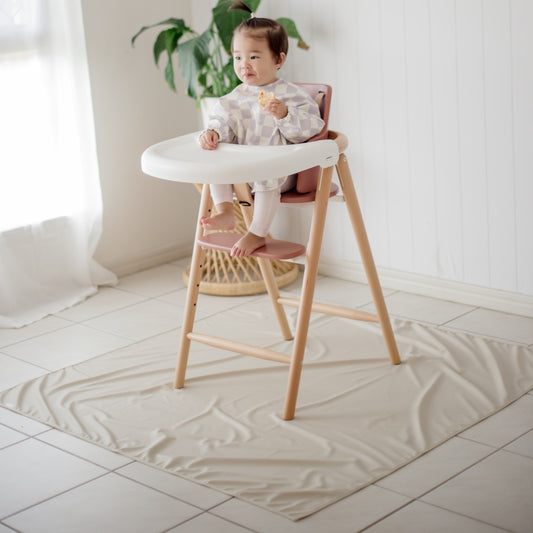 Ellie Bub Sand Messy Mat under highchair